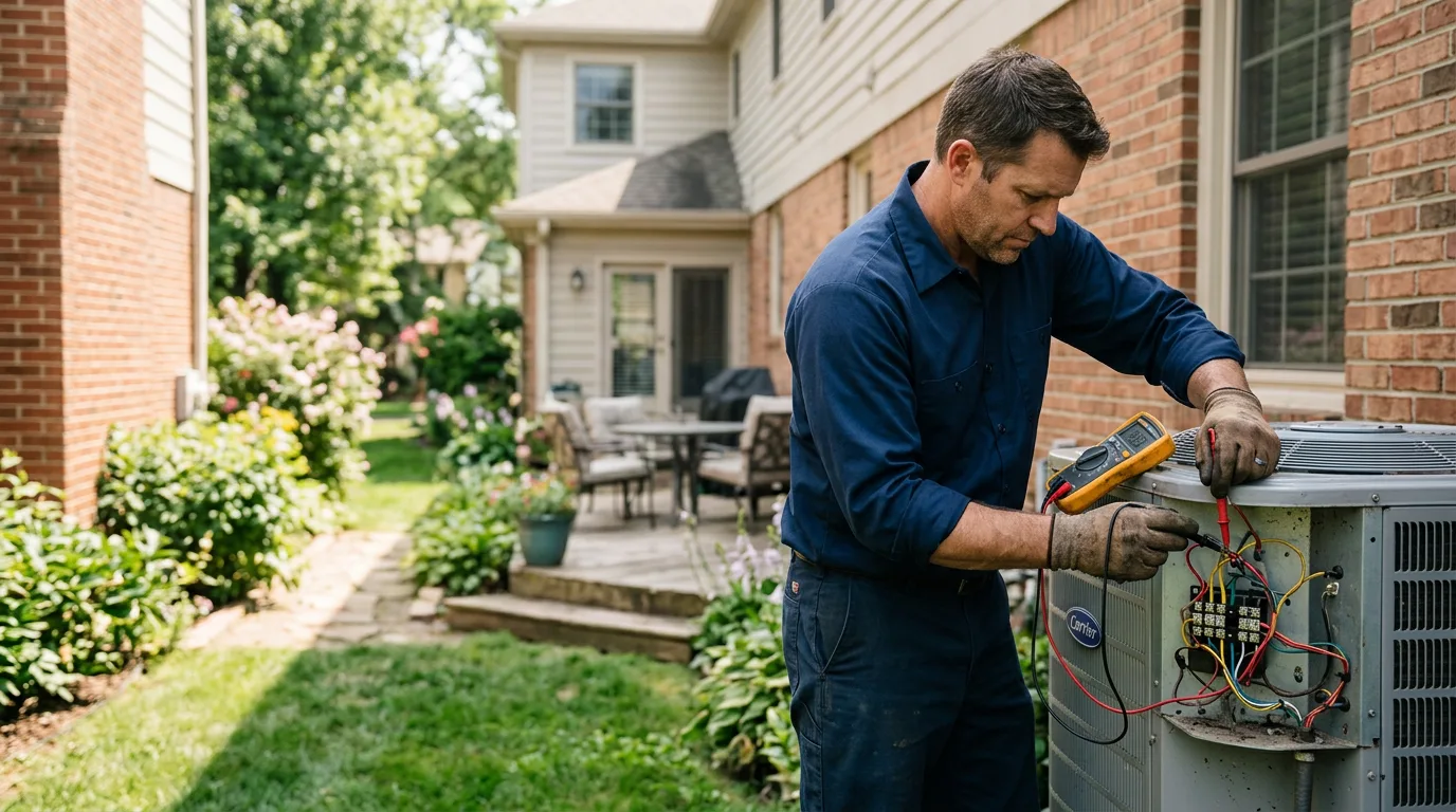 HVAC technician working near Deckerville, MI
